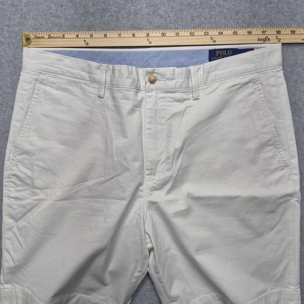 Polo Ralph Lauren Shorts Mens 35 Beige Chino Flat Front Casual Preppy Golf